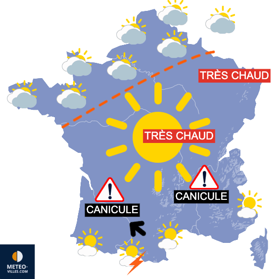 Carte de température France