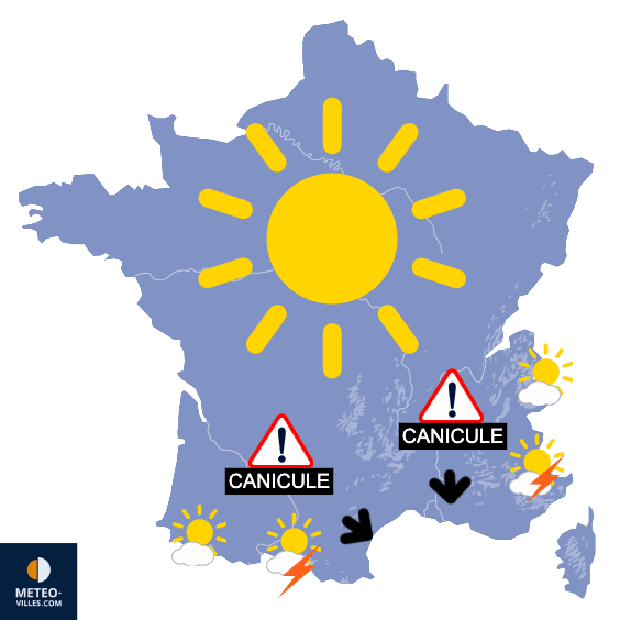 Carte de température France