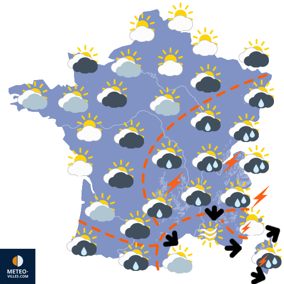 Carte de température France