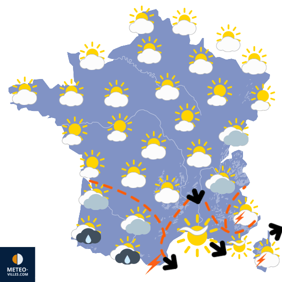 Carte de température France