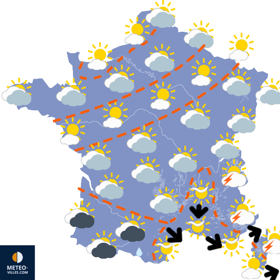 Carte de température France