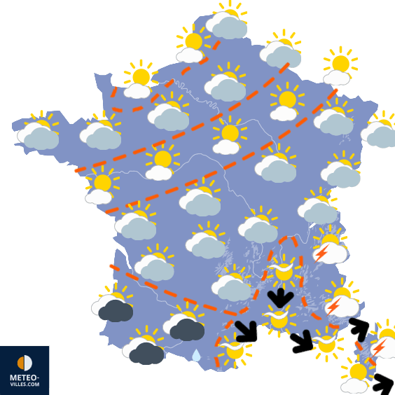 Carte de température France