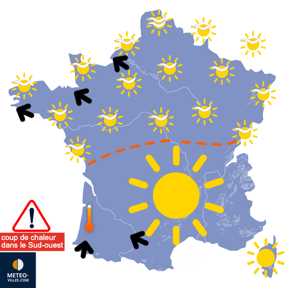 Carte de température France