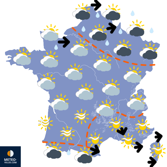 Carte de température France