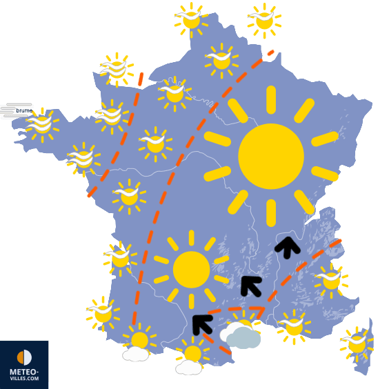 Carte de température France