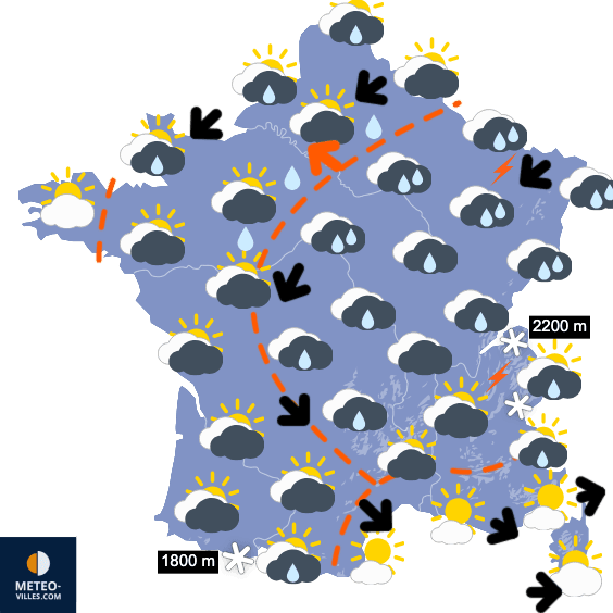 Carte de température France