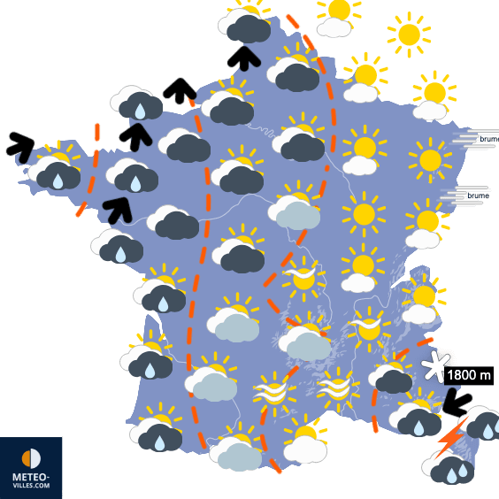 Carte de température France