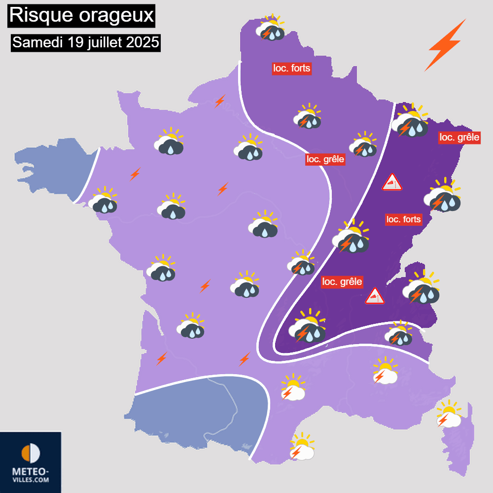 Orages parfois virulents au programme ce week-end