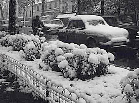 Image d'illustration pour La neige recouvre une partie de la France début novembre 1966