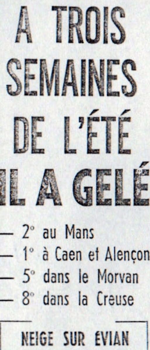 Image d'illustration pour Le retour du froid ... pour les Saints de Glace ! 