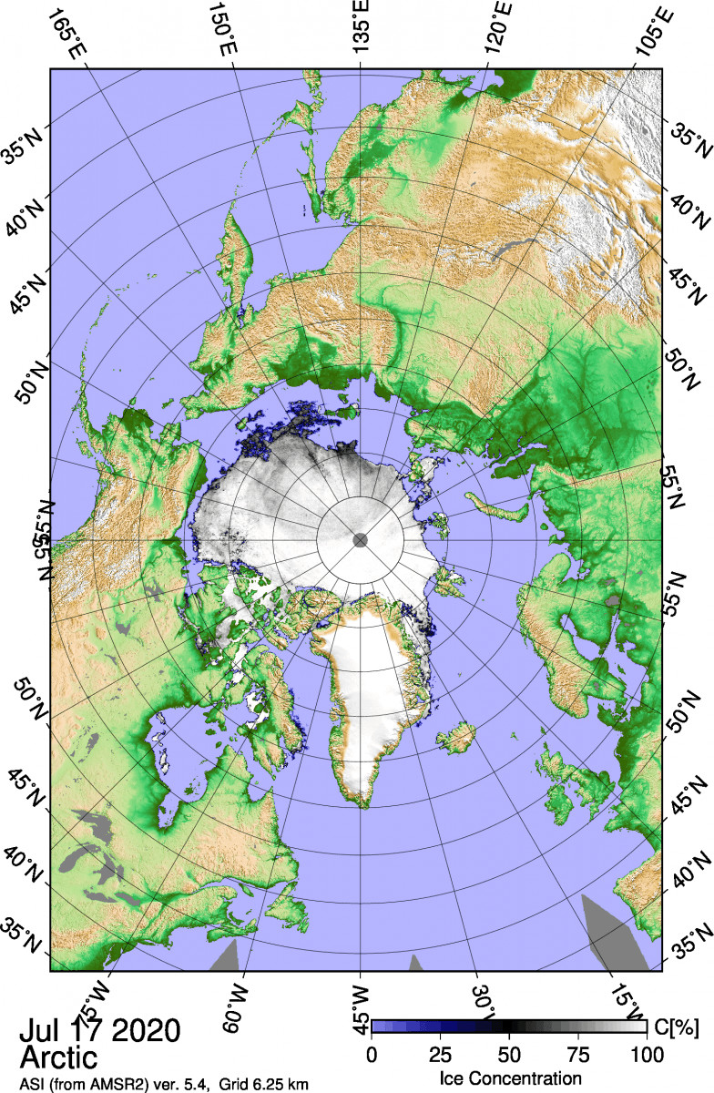 Image d'illustration pour Fortes chaleurs et fonte record de la banquise Arctique 