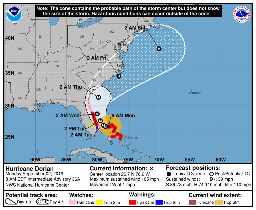 Image d'illustration pour Ouragan Dorian - suivi d'une catastrophe aux Bahamas