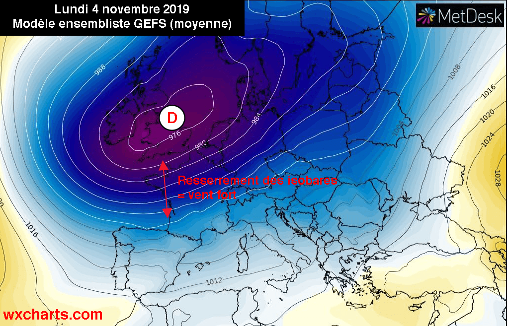 Image d'illustration pour Menace de coup de vent/tempête les 3 et 4 novembre ?
