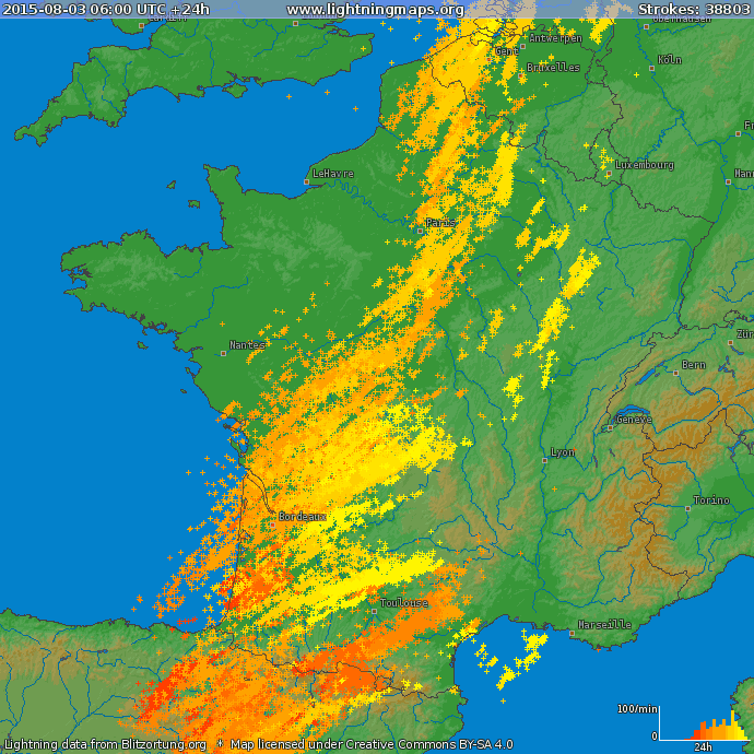 Image d'illustration pour Orage violent et foudre durant la nuit du 3 au 4 août