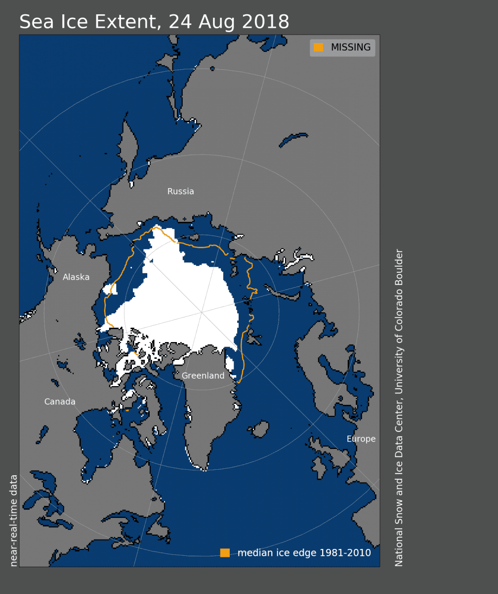 Image d'illustration pour Ralentissement de la fonte de la banquise Arctique : pas de record en 2018