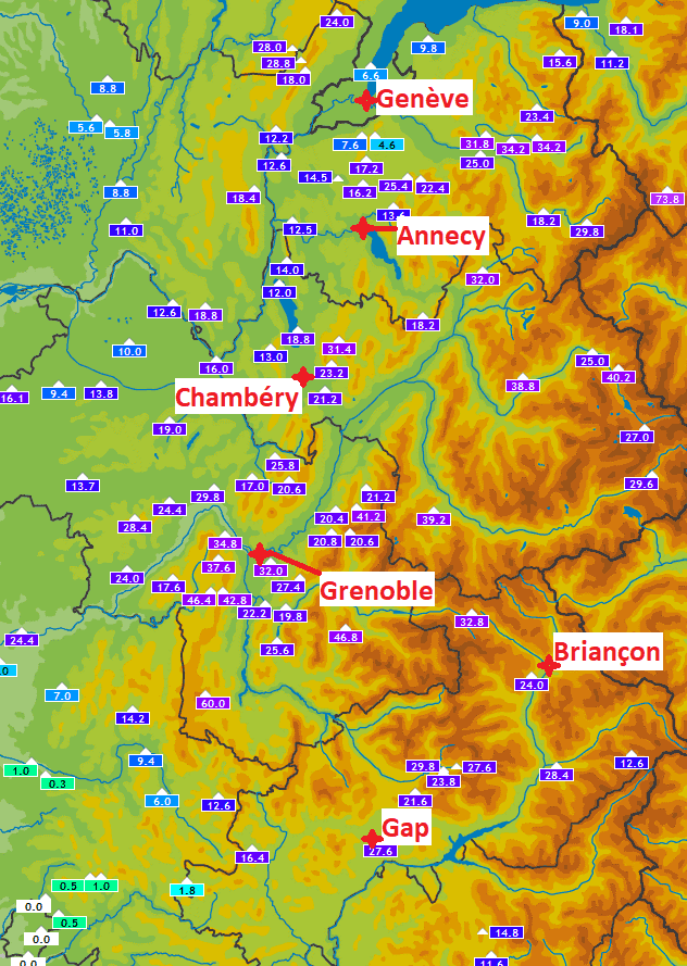 Image d'illustration pour Episode pluvieux conséquent dans les Alpes - Bilan