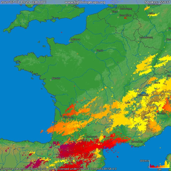 Image d'illustration pour Forts orages dans le centre-est ce mercredi 1er juillet