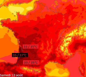 Image d'illustration pour Vers de très fortes chaleurs sur le Sud-Ouest