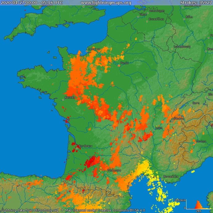 Image d'illustration pour Orages ces dernières heures et encore de l'agitation en vue