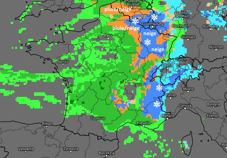 Image d'illustration pour Giboulées et risque de neige en plaine de mardi soir à jeudi