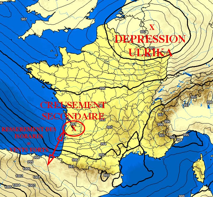 Image d'illustration pour Coup de vent dans le pays Basque dans la nuit de samedi à dimanche