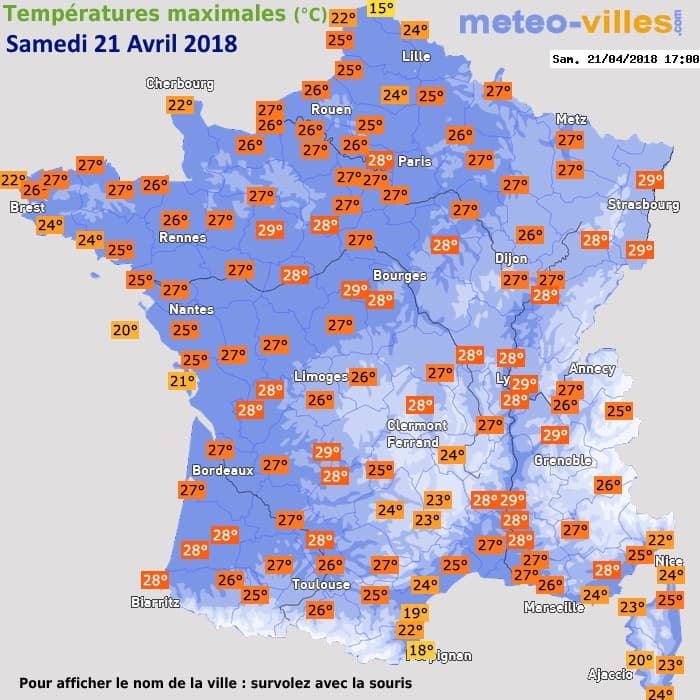 Image d'illustration pour Retour sur les périodes de temps estival au mois d'avril