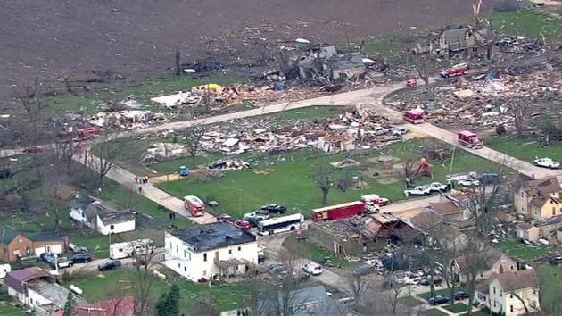 Image d'illustration pour Tornade meurtrière dans l'Illinois aux Etats-Unis