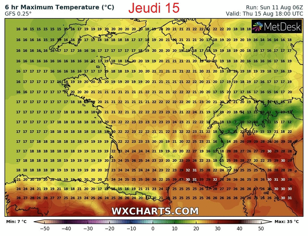 Image d'illustration pour Votre météo pour le pont du 15 août