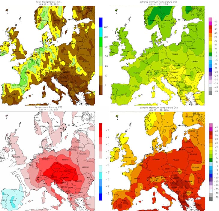 Image d'illustration pour Bilan météo hebdomadaire sur la France et l'Europe