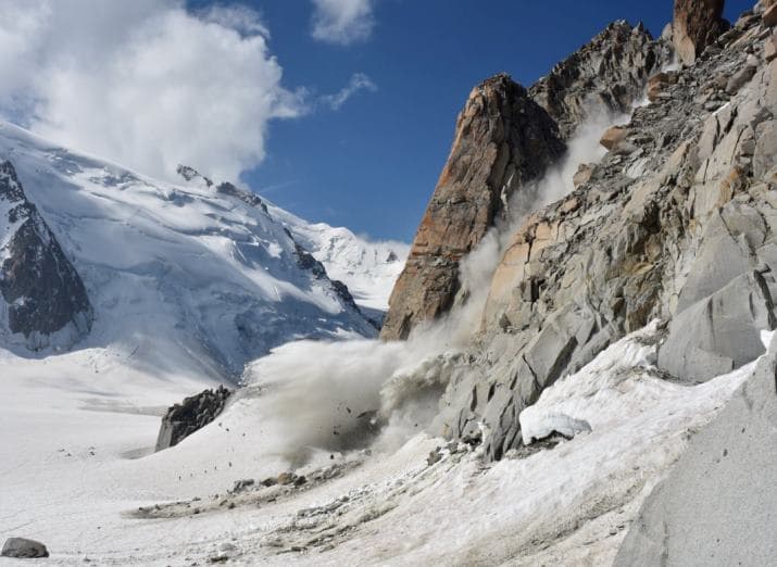 Image d'illustration pour Eboulements dans les Alpes sans doute liés au réchauffement