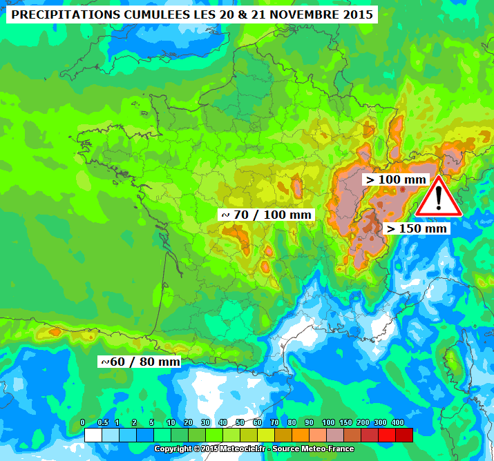 Image d'illustration pour Vigilance météo - pluie, crue, inondations, neige, avalanche et vent