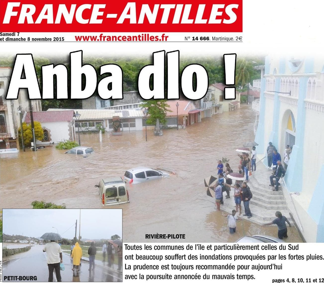 Image d'illustration pour Forte pluie et inondations sur les Antilles en Martinique