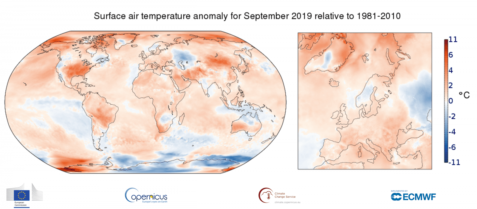 Image d'illustration pour Septembre 2019 le plus chaud dans le Monde, déjà des records pour octobre