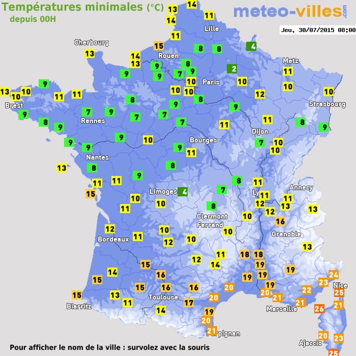 Image d'illustration pour Des nuits très fraîches pour un mois de juillet
