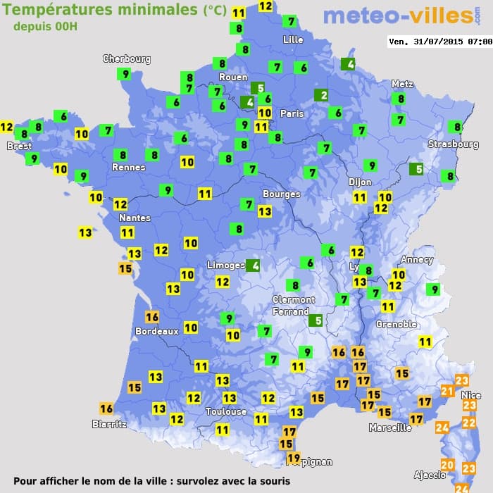 Image d'illustration pour Des nuits très fraîches pour un mois de juillet