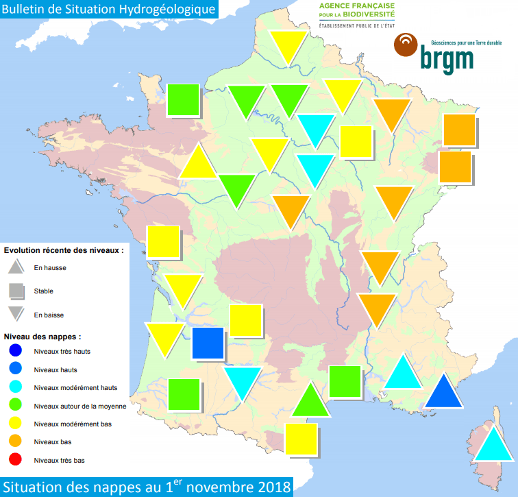 Image d'illustration pour Bulletin de niveaux des nappes phréatiques au 1er novembre
