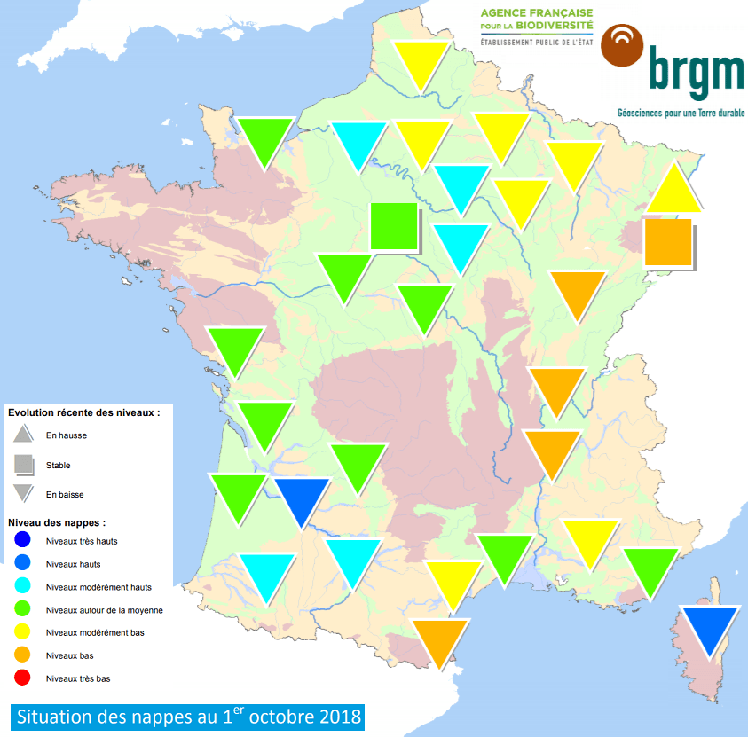 Image d'illustration pour Bulletin de niveaux des nappes phréatiques au 1er octobre