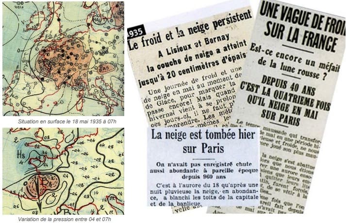 Image d'illustration pour Neige et froid exceptionnels à la mi-mai 1935, y compris à Paris