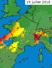 Image d'illustration pour Chaleur tournant de nouveau à l'orage du 18 au 21 juillet