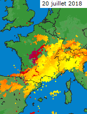 Image d'illustration pour Chaleur tournant de nouveau à l'orage du 18 au 21 juillet