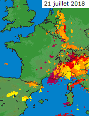 Image d'illustration pour Chaleur tournant de nouveau à l'orage du 18 au 21 juillet