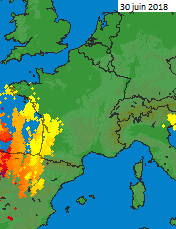 Image d'illustration pour Forts orages avec grêle et rafales ce début juillet