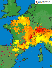 Image d'illustration pour Forts orages avec grêle et rafales ce début juillet