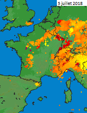 Image d'illustration pour Forts orages avec grêle et rafales ce début juillet