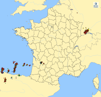 Image d'illustration pour Forts orages avec grêle et rafales ce début juillet