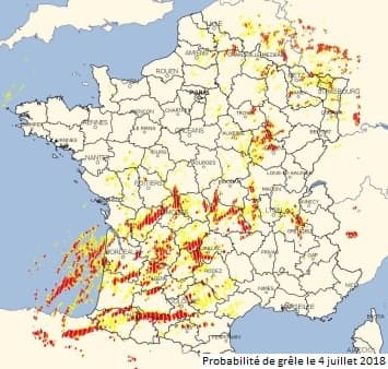 Image d'illustration pour Forts orages avec grêle et rafales ce début juillet