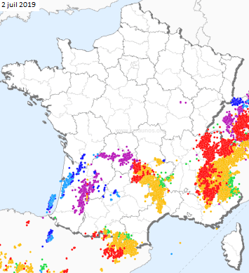 Image d'illustration pour Violents orages ce début juillet après la canicule : grêle et vent