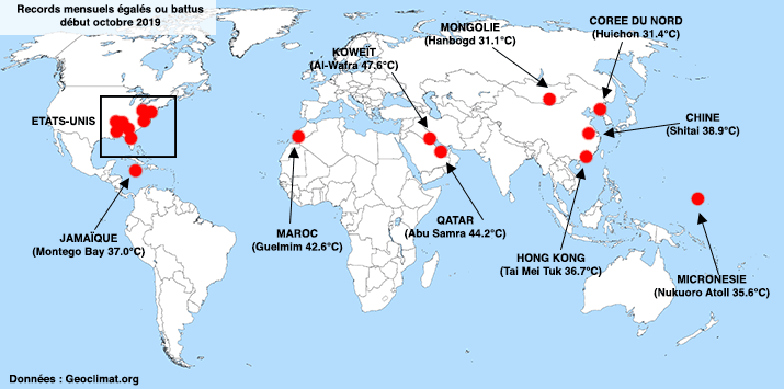 Image d'illustration pour Septembre 2019 le plus chaud dans le Monde, déjà des records pour octobre
