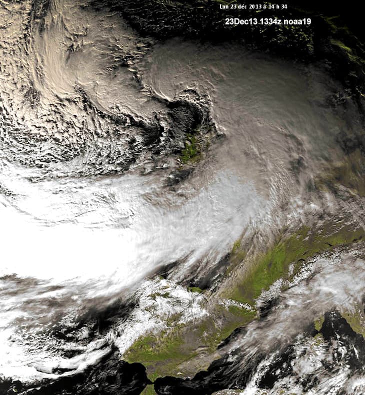 Image d'illustration pour Tempête Dirk vue du satellite