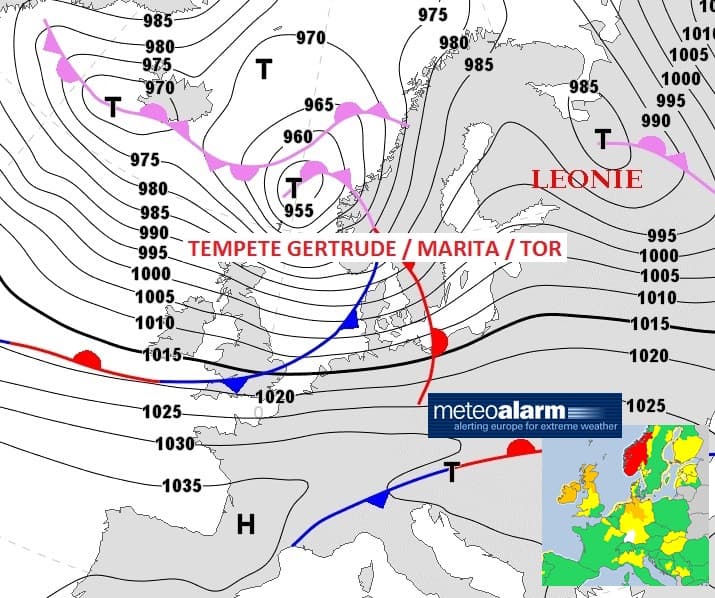 Image d'illustration pour Tempête Gertrude - Pluie, vent, neige et avalanche ce week-end